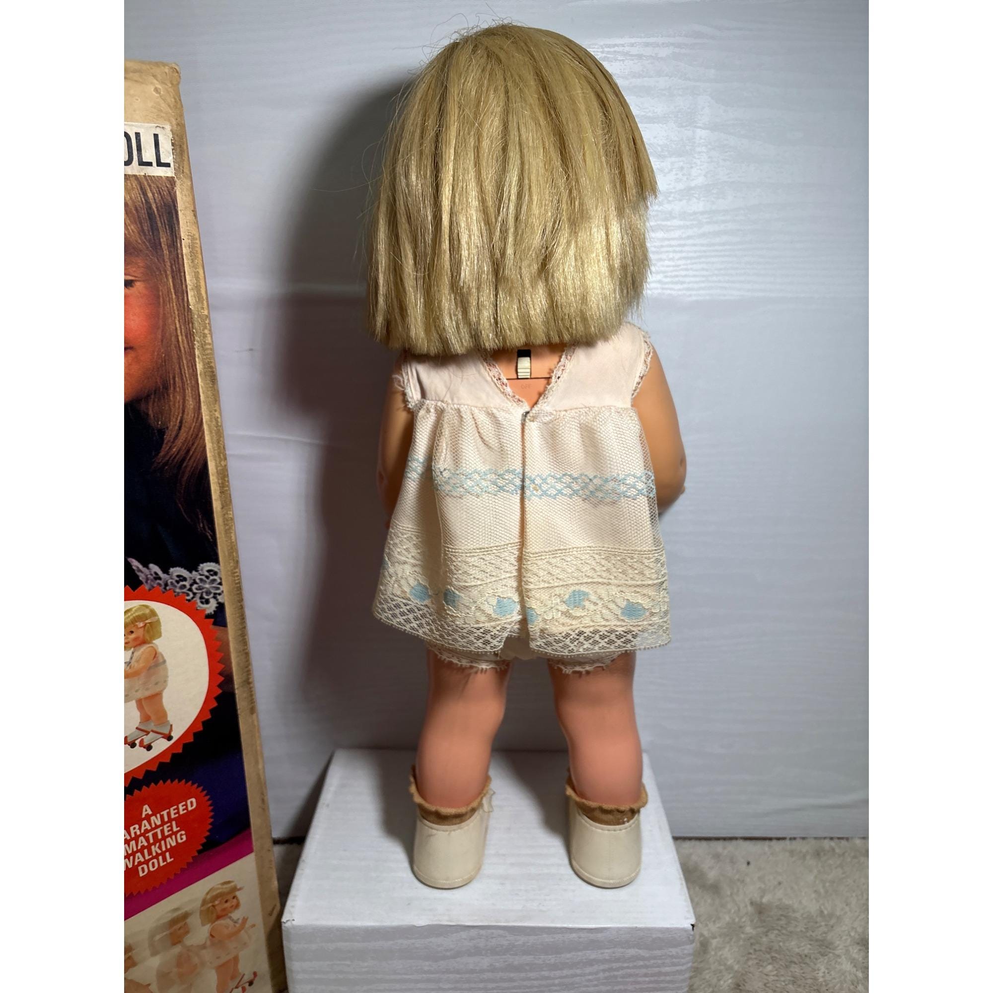 Mattel Baby First Step Walking & Skating Doll Vintage With Box