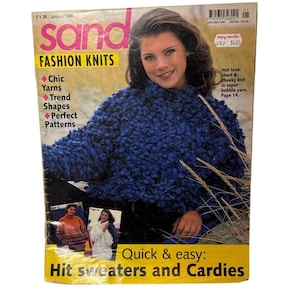 Sandra Fashion Knits Magazine January 1996 Chic Yarn Trends & Patterns Kids Toddlers Animals Sweaters