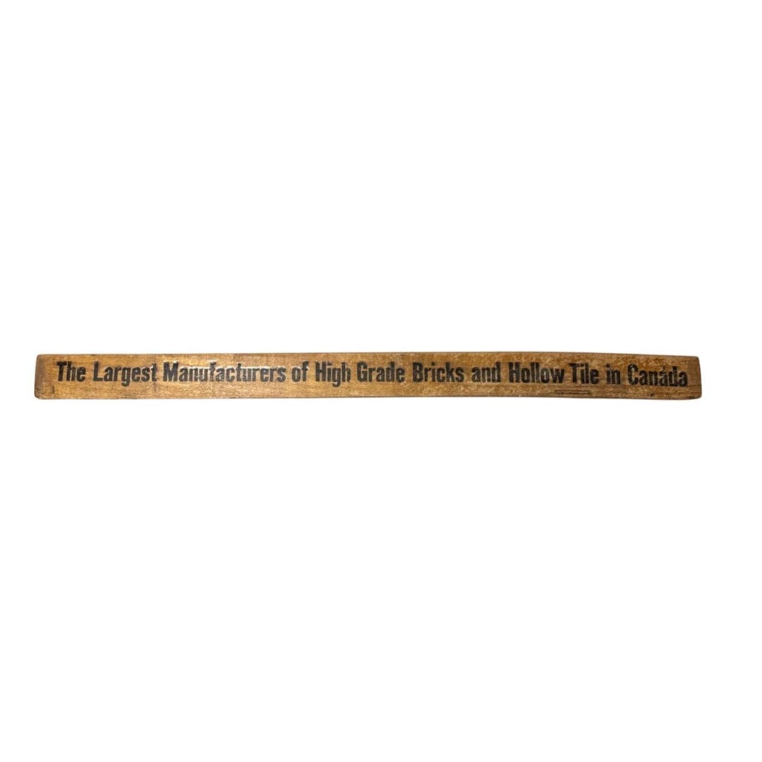 Vintage Canadian Wooden Ruler Historical the Don Valley Brick Works 12 ...