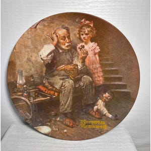 Limited Edition Norman Rockwell The Cobbler Plate By Knowles 1978