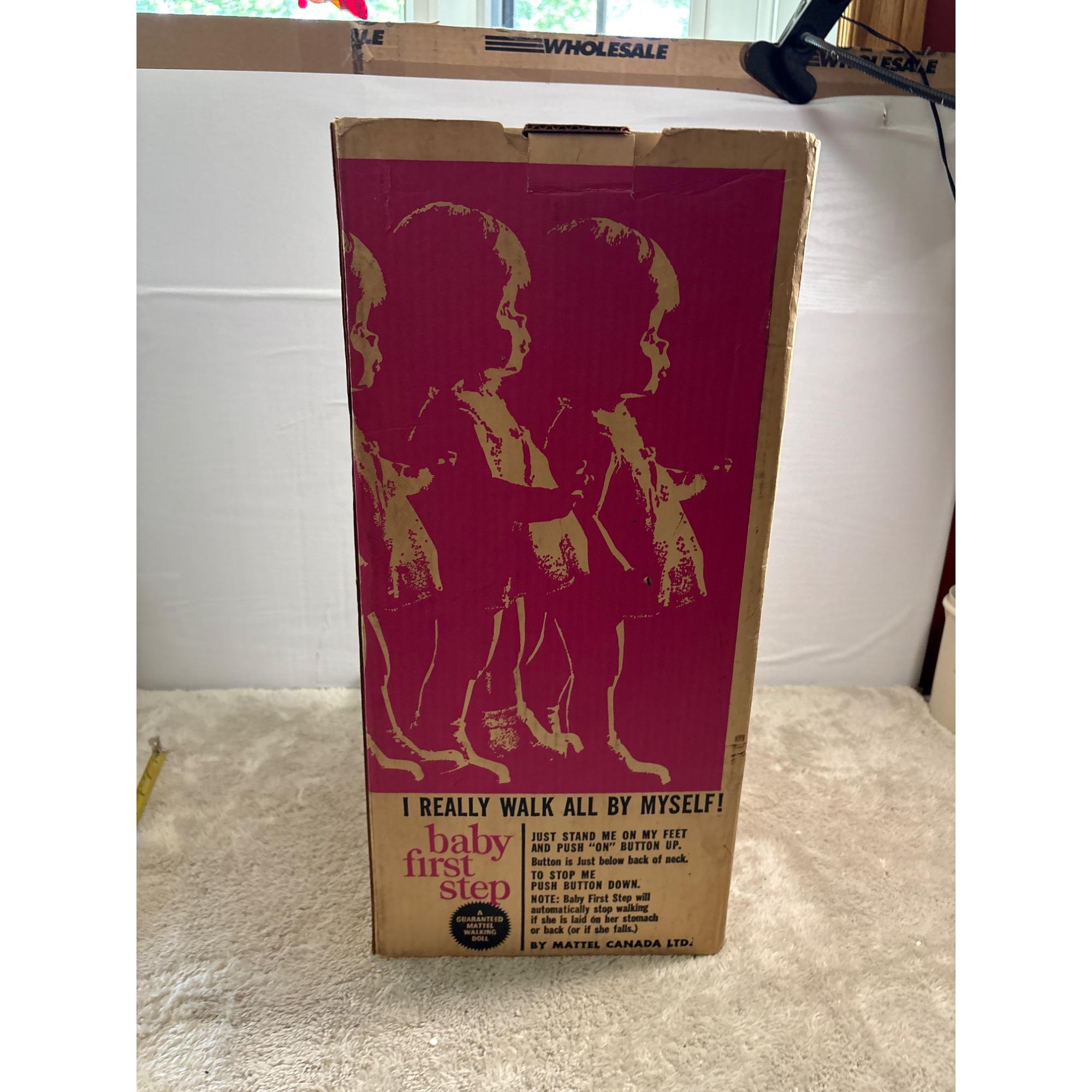 Mattel Baby First Step Walking & Skating Doll Vintage With Box