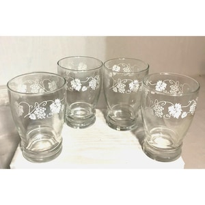 Antique Glasses With Grape Vines - Etsy