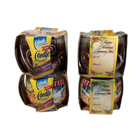 Glade Urlaub Kerze Düfte Lebkuchen Gewürz & Sugarplum Dream 3 Unze Lot von 4