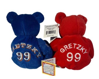 1999 NHL Wayne Gretzky Teddy Bear Salvino's Bammers Weighted Plush