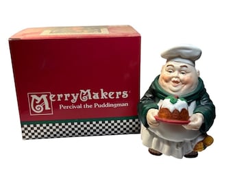 Merry Makers Percival The Puddingman Figurine Dept 56 mit Box Weihnachtsmönchen