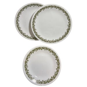 Corelle By Corning Crazy Daisy Salad Plate x2 8.5&quot; and 1 Bread Plate 6.5&quot; Set