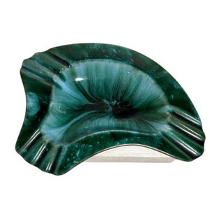 Vintage Blue Mountain Pottery Ceramic Abstract Ashtray 1960s Mid-Century Modern Style