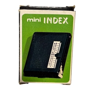Vintage Mini Flip Index Alphabetical Address Phone Book Black Plastic Hong Kong