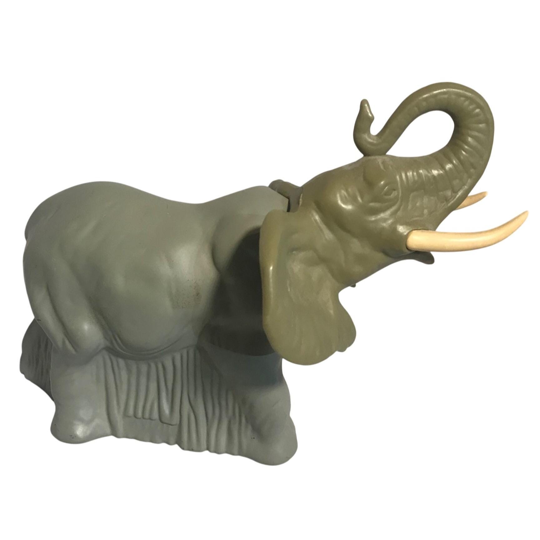 Figurines Anciennes Petitcollin En Celluloid – Éléphant Cornac Et Aigle – Vintage