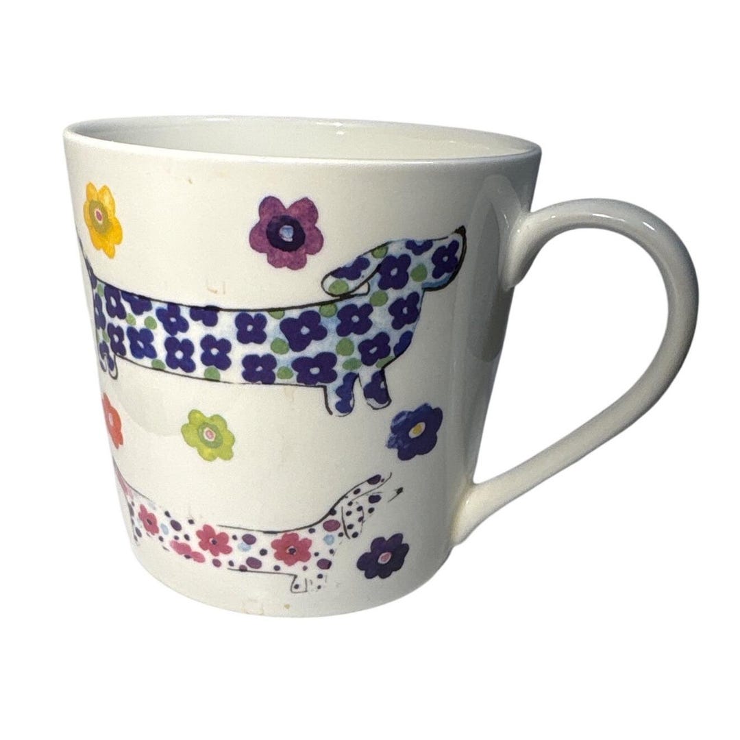 Rose Of England Dachshund Mug Fine Bone China Dog Lover Colorful Rose Of England Dachshund Mug Fine Bone China Dog Lover Colorful