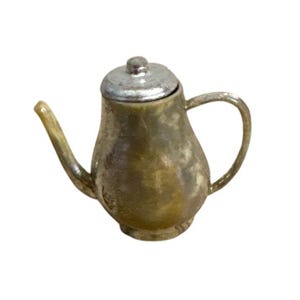 Vintage Miniature Marx Little Hostess Silver Teapot With Removable Lid Plastic