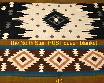 The North Star-RUST queen blanket