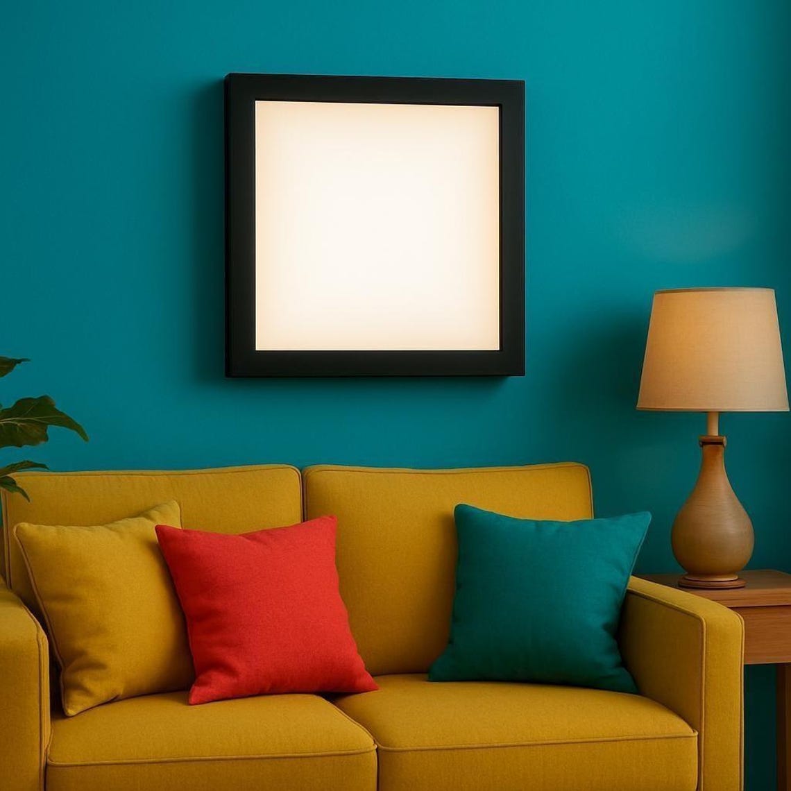 Modern Black Framed LED Lightbox: Minimalist Wall Decor - Etsy