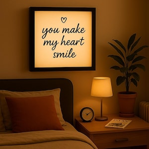 Notes d'amour personnalisées pour veilleuse – Veilleuse LED avec messages romantiques spéciaux | Cadeau pour couple | Décoration d'anniversaire