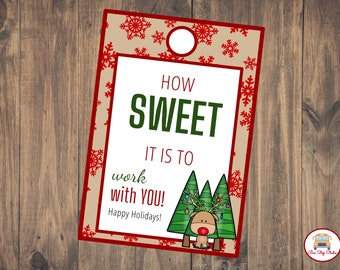 etiqueta imprimível do presente do professor do feriado do | Tag do professor do Natal | Etiqueta Clássica | Presente do professor | Etiqueta do professor | Etiqueta de biscoito | Etiqueta de doces