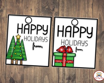 etiqueta imprimível do presente do professor do feriado do | Tag do professor do Natal | Etiqueta Clássica | Presente do professor | Etiqueta do professor | Etiqueta de biscoito | Etiqueta de doces