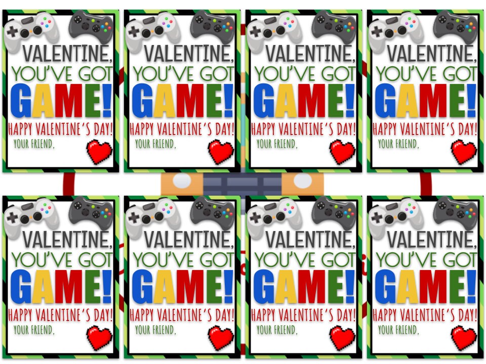 Video Game Valentine's Day Printable Tag, You've Got Game, Gamer ...