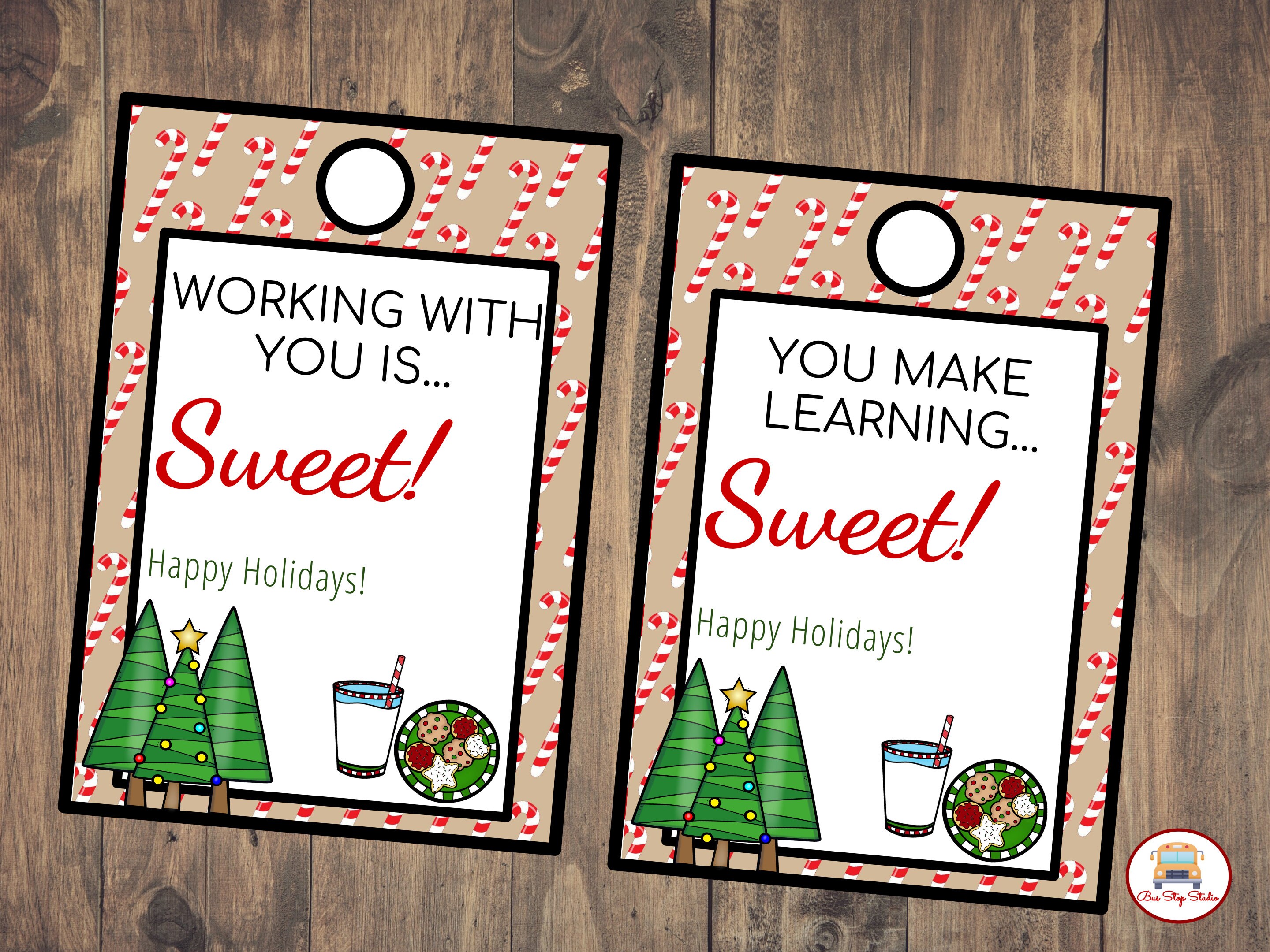 Christmas Holiday Teacher Gift Printable Tag Christmas - Etsy