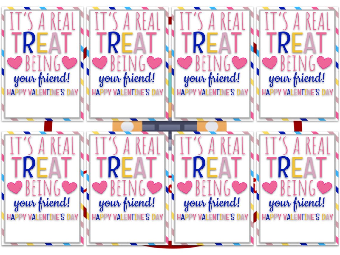 Rice Treat Valentine’s Day Printable Tag Crispy Krispie