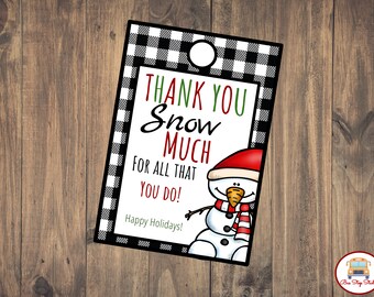 obrigado NEVE muito por tudo que você faz Tags | Tag do professor do Natal | Tag do professor do feriado | Presente do professor | Etiqueta do professor | Etiqueta de doces