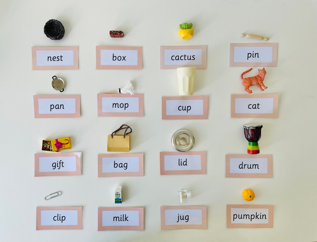 Object Box 1 Montessori Language Materials, Alphabet Sounds,