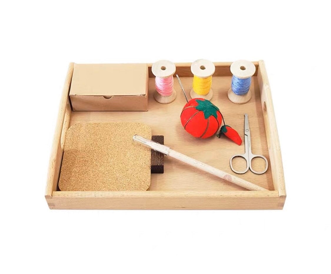 Kids Bead Sewing/kids Sewing Kit/preschool Sewing/learn to Sew Kit/montessori  Sewing/craft Kits/children Sewing Game/how to Sew/life Skill 