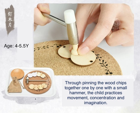 Hammering a Nail Montessori Practical Life Activity Woodwork - Etsy