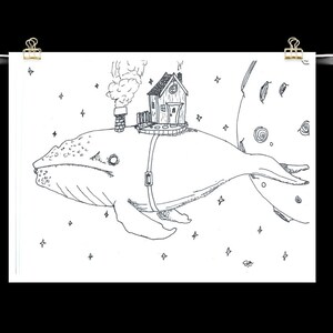 Space Whale Poster