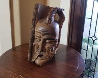 Impressive Vintage Chainsaw Carving - Fantasy/Stylized Asian Warrior
