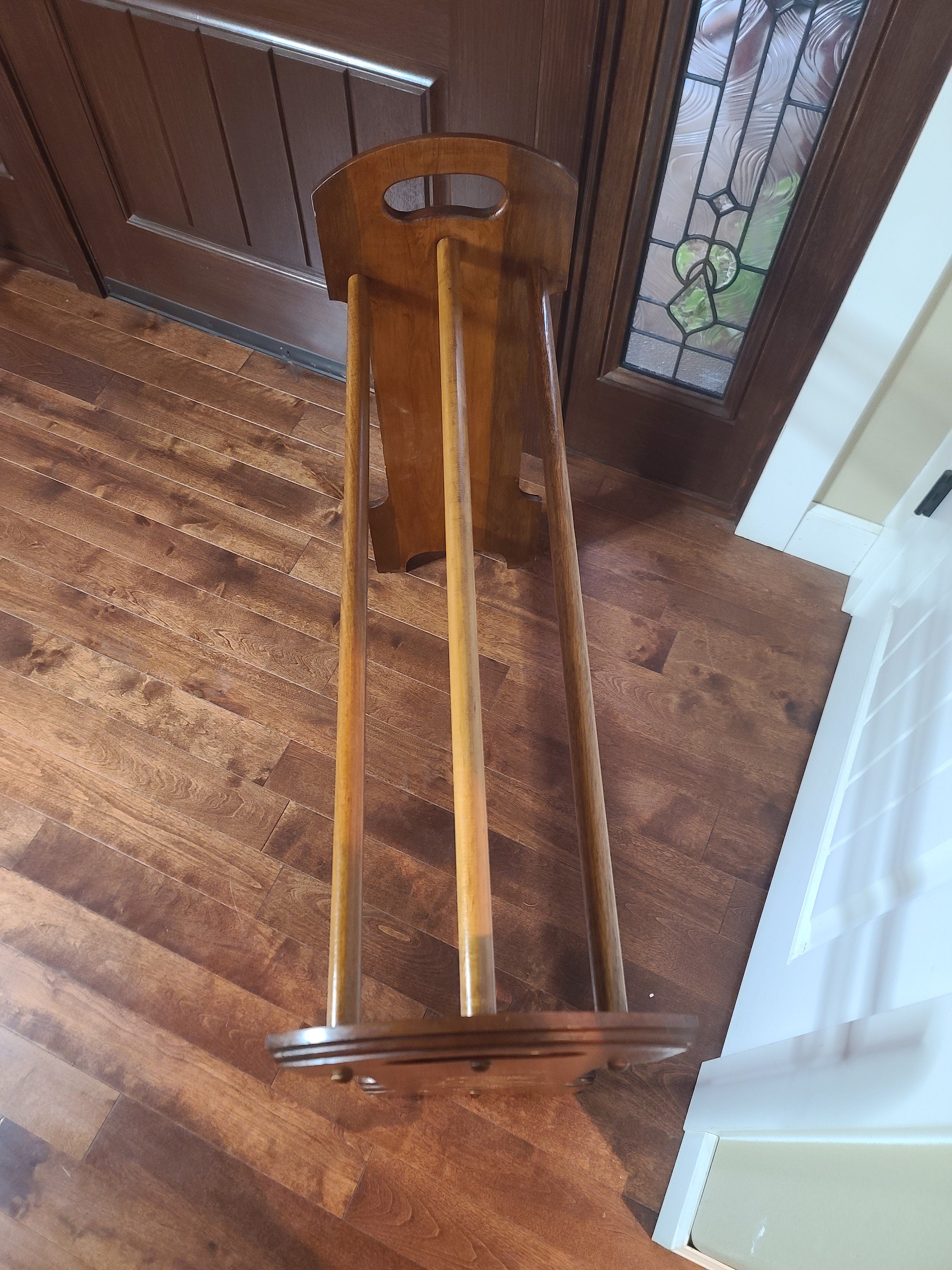 Wonderfully Floral Painted Vintage Hardwood Quilt Rack/stand ...