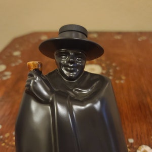 1969 Black Wedgewood &quot;Don Decanter&quot; with Original Label - Designed and Bottled in England