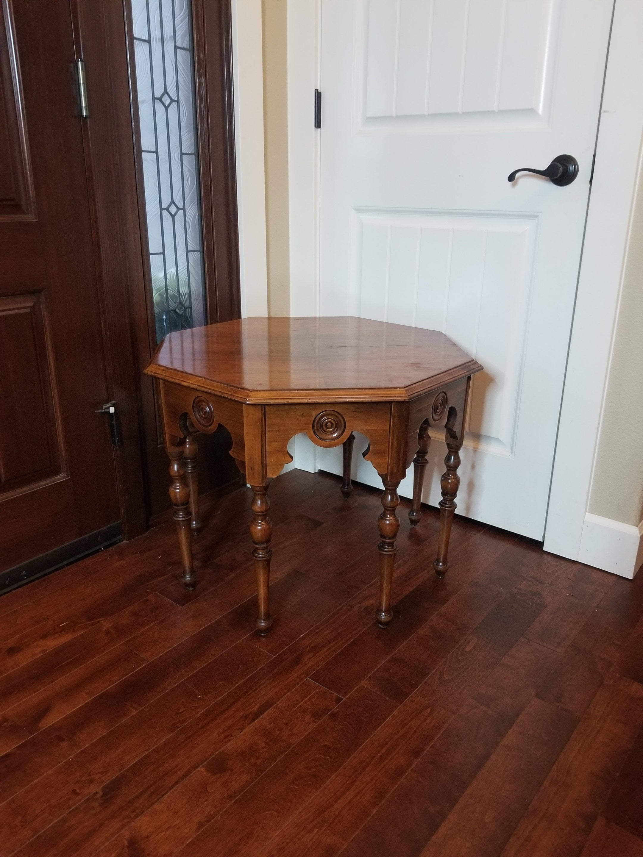 テーブル・机 Antique Cafe table 60 iron leg Spectacular 8-legged, Walnut Vintage Coffee or End Table - Etsy