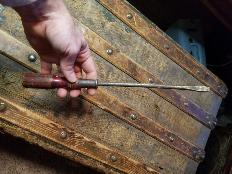 Large Late 1800s Wood Handled Screw Driver - Etsy