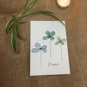 watercolor THANK YOU card image 1