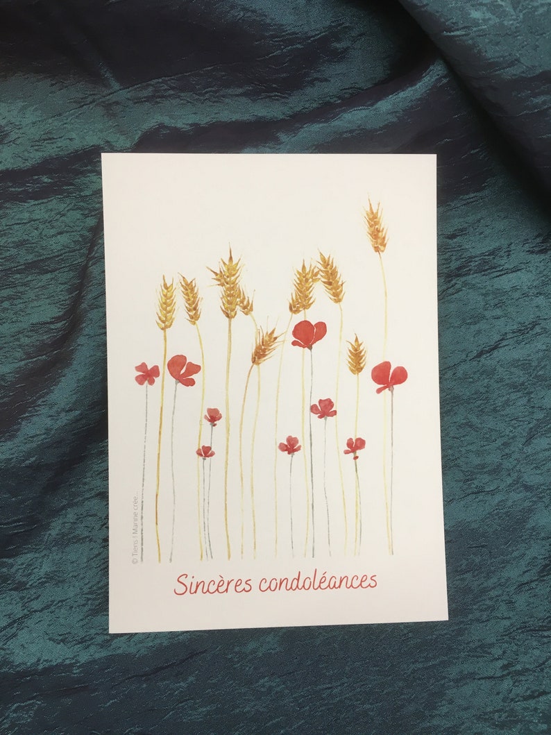 Cartão de condolências em aquarela imagem 2
