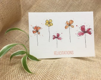 Watercolor congratulations card