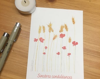 Aquarel condoleancekaart