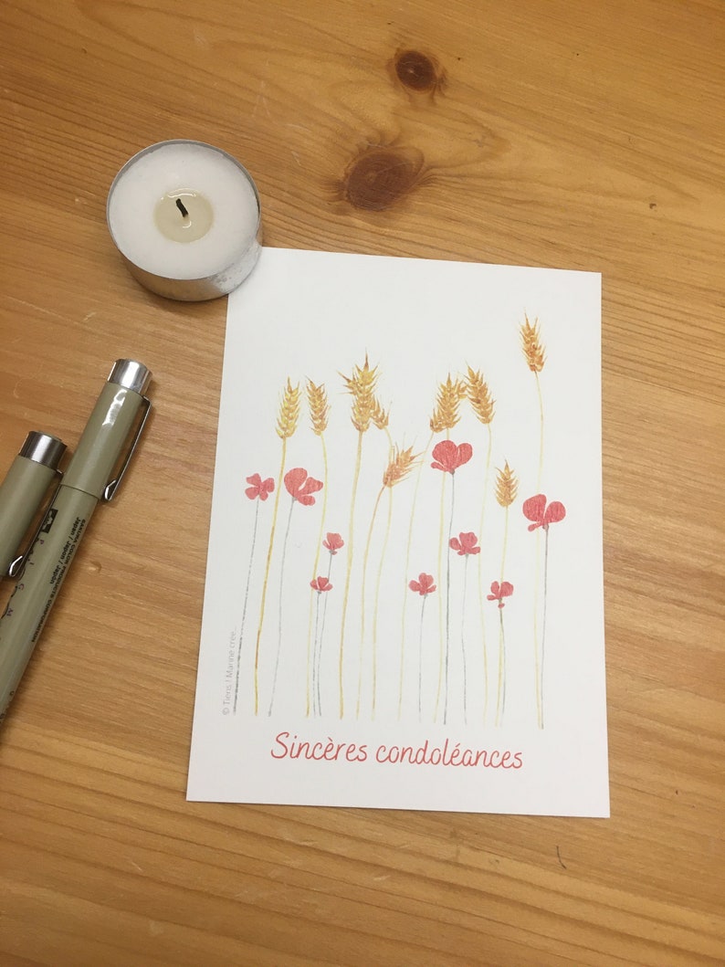 Cartão de condolências em aquarela imagem 1