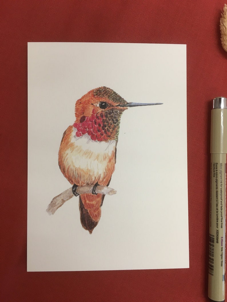 Set of 5 Watercolor Bird Postcards Set 1 image 8