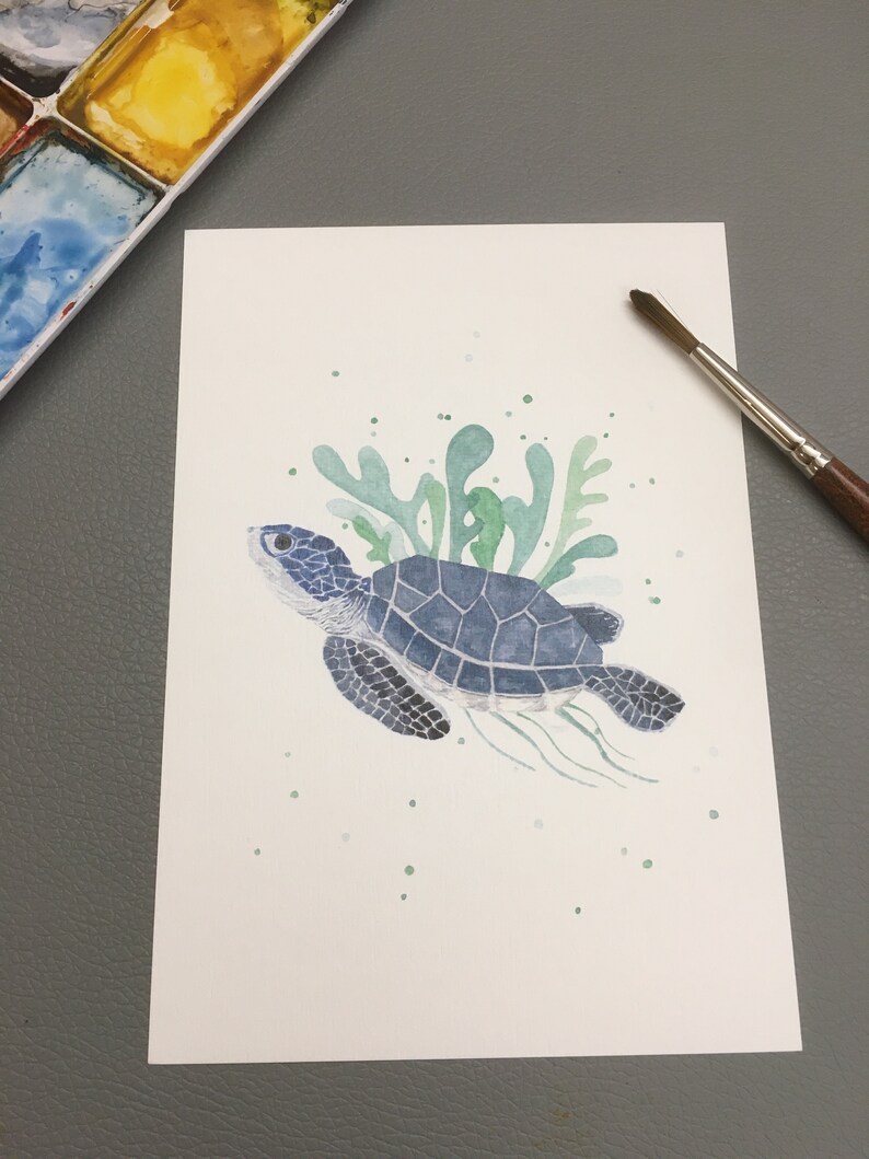 Set of 5 Watercolor Animal Postcards Set 2 image 6