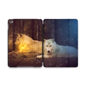 Winter Wolfs iPad Smart Case New 2025 iPad Air 11 Wild Nature Art Stand Case Direwolf iPad Flip Cover iPad 12 9 2021 iPad 10.9 8th Gen iPad