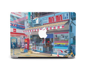 Retro Japanese Convenience Store Colorful Nostalgic Scene MacBook  Pro 13 16 A2141 A2338 Art 2023  M3 16 14 Case Air 13 Pro 15 MacBook Cover