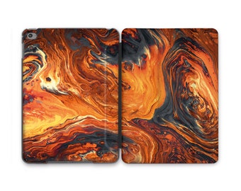 Fire Lava Lake iPad Smart Case New 2025 iPad Air 11 Nature Landscape Stand Case iPad Flip Cover iPad 12 9 2021 iPad 10 8th iPad 11