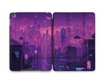 Cyber Punk Neon City iPad 11 Case New iPad Case iPad Pro 12.9 Case Gradient Abstraction iPad 10.5 Case iPad Air 4 Case iPad 2020 Case Magic