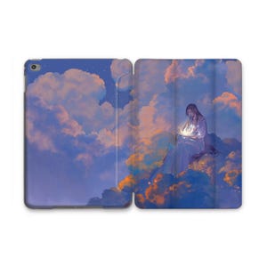 Woman Sitting Clouds Glowing Magical Light iPad Case Air 13 10.9 In 2025 Air 11 8.3" 11 Inch Pro 12.9" Drawing 10.2" 2021 Pro 12.9 In 2021