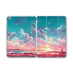 Colorful Sunset iPad Smart Case New 2025 iPad Air 11 Japanese Anime Art Stand Case iPad Flip Cover iPad 12 9 2021 iPad 10.9 8th Gen iPad 11