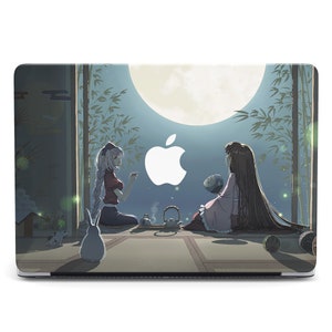 Night Tea Anime Girls Macbook Pro 13 Case Japanese Air 13 15 M3 M4 2025 Pro 14 M3 16 Case Moon Case Mac Air 13 Pro 15 A2141 MacBook 12