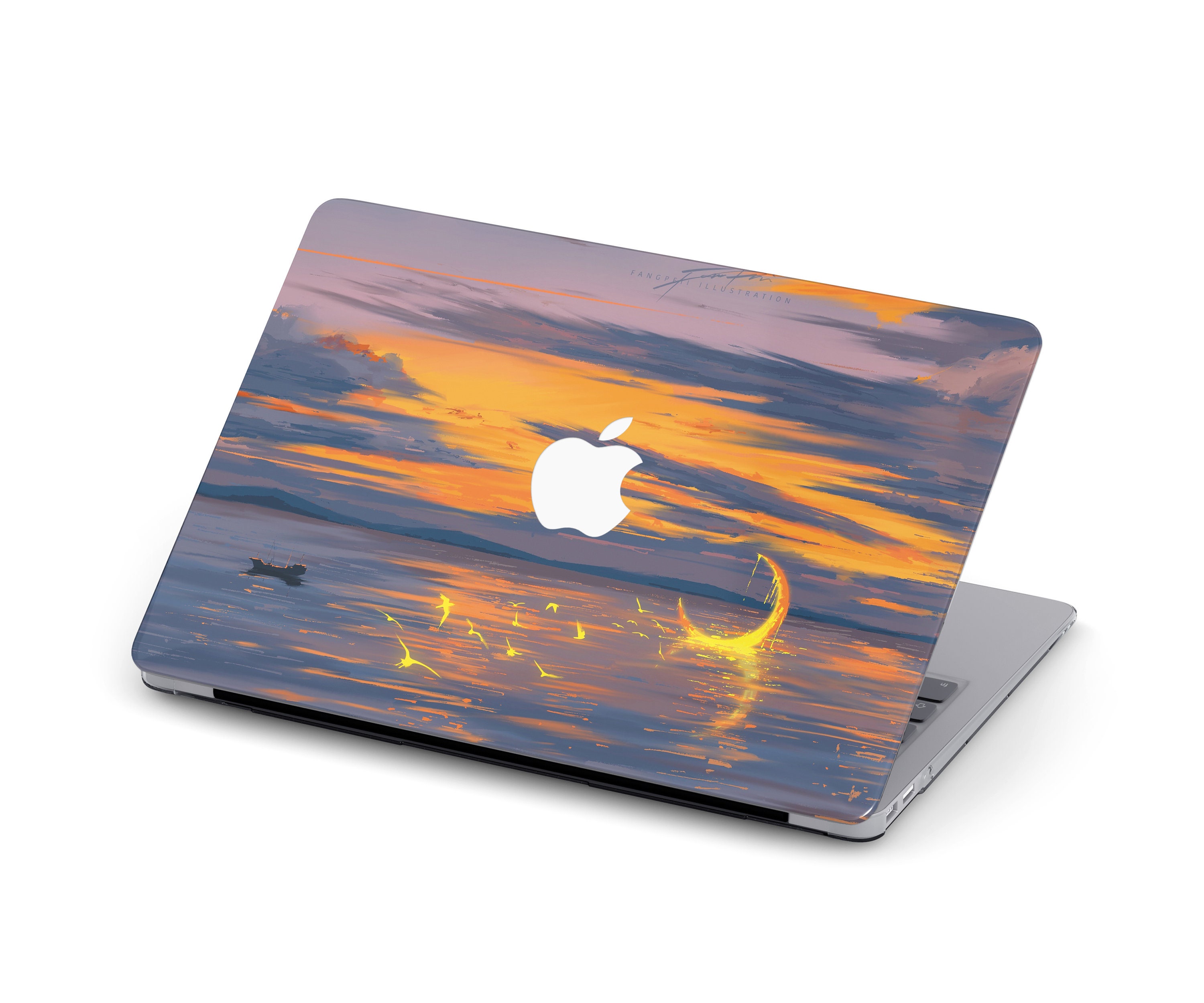 Sea Sunset Apple MacBook Pro 13 16 A2141 A2338 Colorful Ocean Art