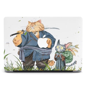Cat Samurai Japanese Art Apple Macbook Pro 13 16 A2141 A2338 Art Air 13 15 M3 M4 2025 Pro 14 M3 16 Case Mac Air 13 Pro 15 A2141 MacBook