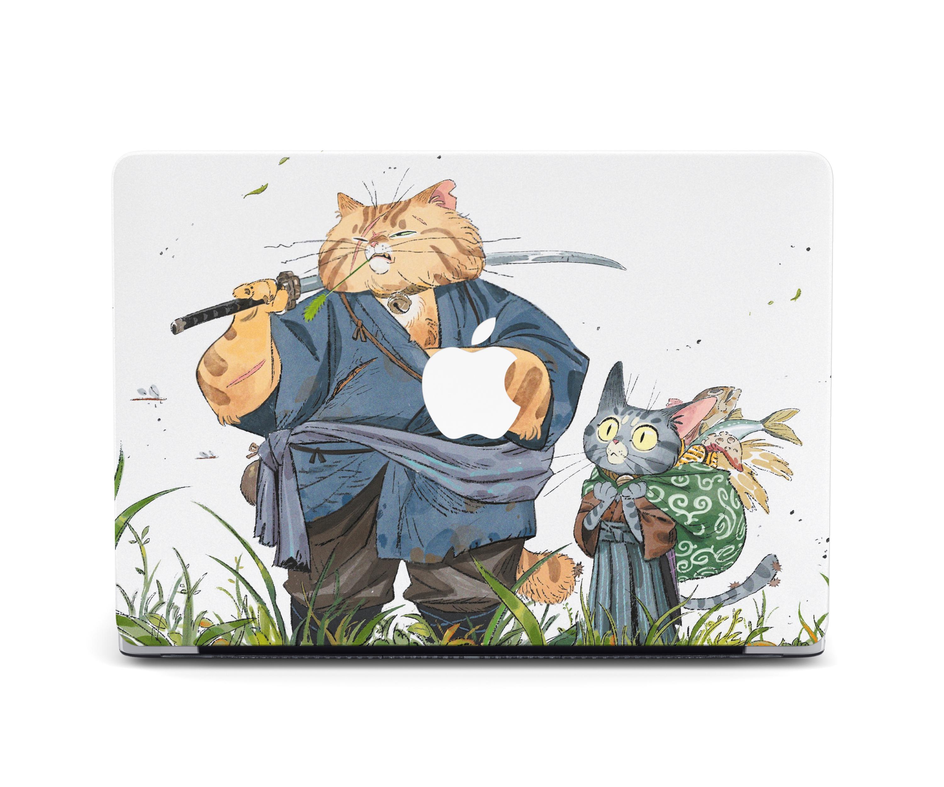 Cat Samurai Japanese Art Apple Macbook Pro 13 16 A2141 A2338 Art Air 13 15 M3 M4 2025 Pro 14 M3 16 Case Mac Air 13 Pro 15 A2141 MacBook